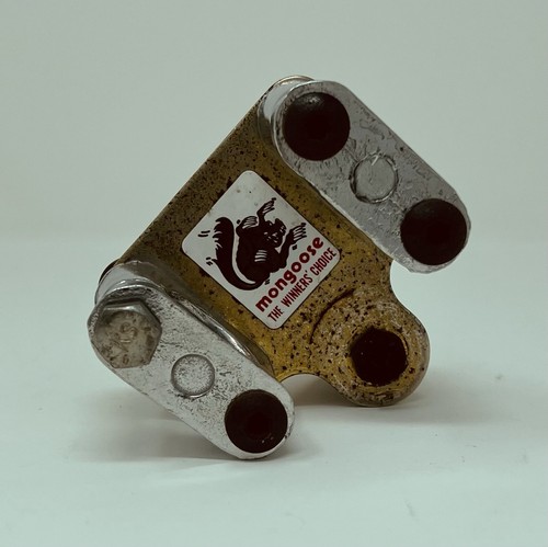Double clamp bmx stem - bmx, gold